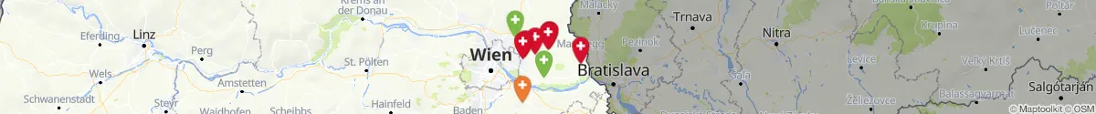 Map view for Pharmacies emergency services nearby Untersiebenbrunn (Gänserndorf, Niederösterreich)